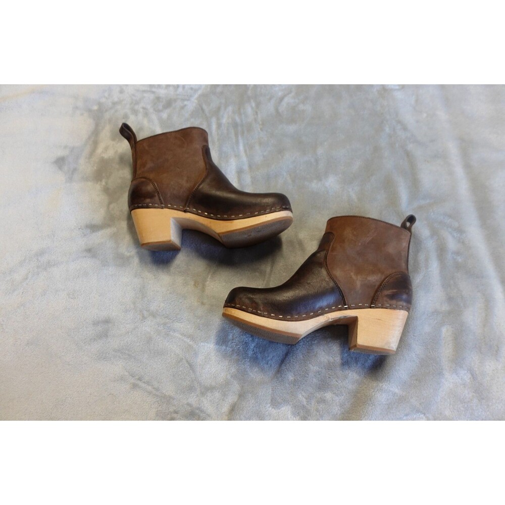Swedish Hasbeens Brown Ankle Boots